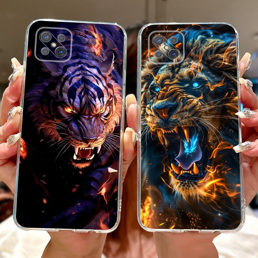 Trong Suốt Cho Oppo Reno 4Z 5G CPH2065 Ốp Lưng Oppo A92s PDKM00 Bướm Sang Trọng Tình Yêu Thời Trang Hoa Thoáng Mát Đẹp Trai Sư Tử Sơn