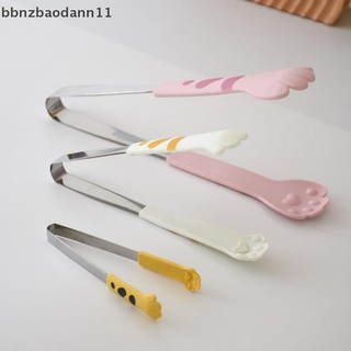 [BBNZDD] Paw Shape Food Tongs Hoạt Hình Dễ Thương Bữa Ăn Kẹp Thép Không Gỉ Thịt Nướng Tongs BVAH