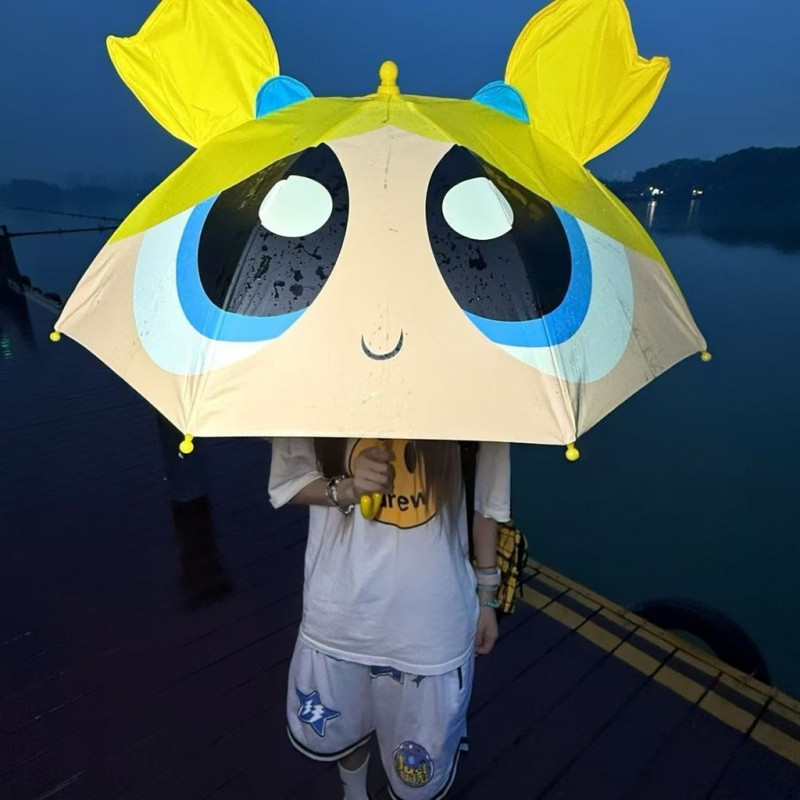 Ô đồng Powerpuff Girls siêu đáng yêu với thiết kế công dụng kép, phù hợp cho ngày mưa