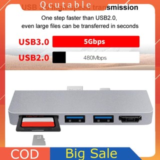 Trạm nối USB Hub 3.0 cho Hub đầu đọc thẻ SD / TF cho Surface Pro 7
