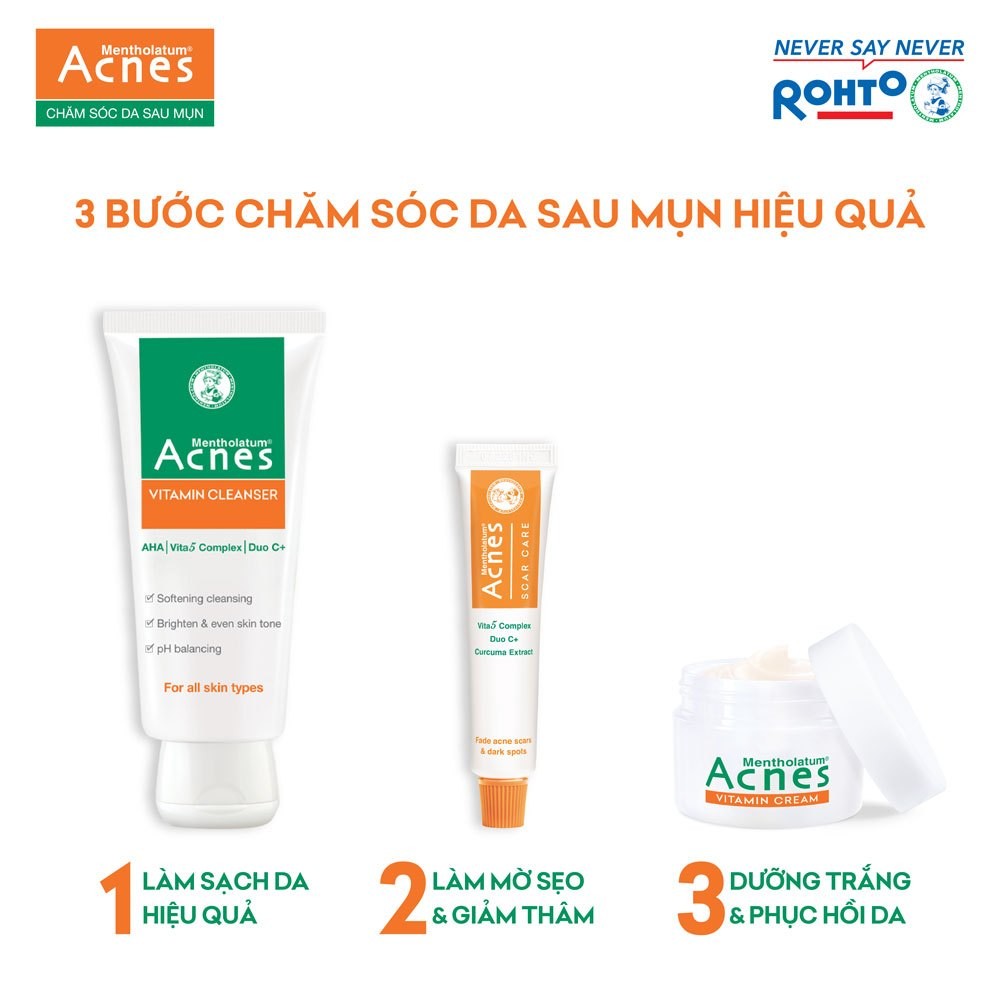 Kem dưỡng vitamin làm sáng da mờ sẹo thâm Acnes Vitamin Cream 50g