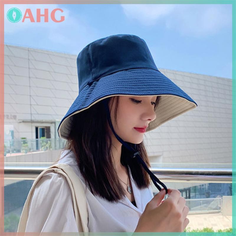 Mũ Chống Nắng Vành Rộng Cho Nữ, Phong Cách Xuân Hè, Có Thể Đảo Ngược