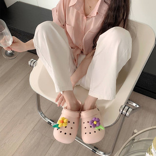 Xixitiao Ngọt Ngào Nhỏ Nhiều Màu Sắc Hoa Nữ Mùa Hè Đế Mềm Bên Ngoài Mặc Thường Ngày Đi Biển Lỗ Giày