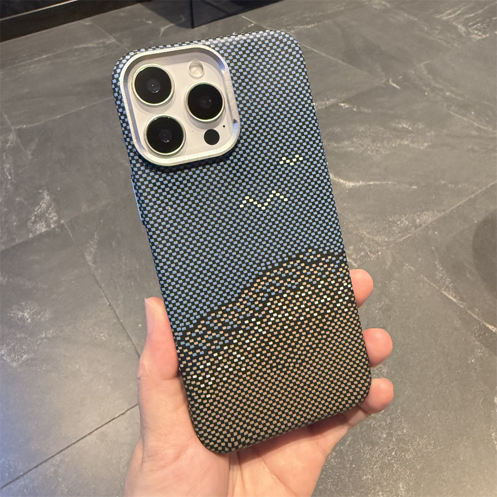 Ốp điện thoại từ tính họa tiết sợi carbon chất lượng cao cho iPhone 16 12 13 14 15 pro max Ống kính bảo vệ Camera Vỏ chống sốc Vỏ cứng bảo vệ điện thoại
