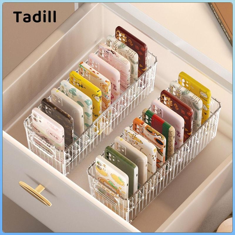 Hộp đựng điện thoại trong suốt Sắp xếp phân vùng có thể tháo rời Tiết kiệm không gian sành điệu Hộp đựng mỹ phẩm hình chữ nhật cho bàn Tủ ký túc xá