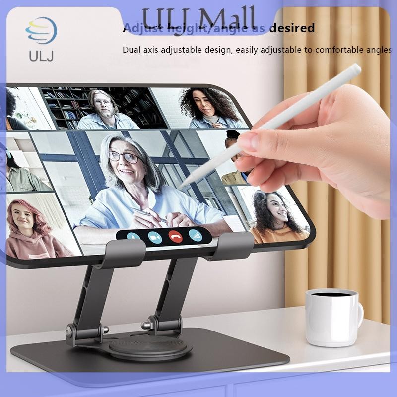 ULJ 360° Giá đỡ máy tính bảng xoay có thể gập lại có thể điều chỉnh Giá đỡ máy tính để bàn có thể điều chỉnh cho máy tính bảng Pro / Air / Laptop 4,7-12 Inch.