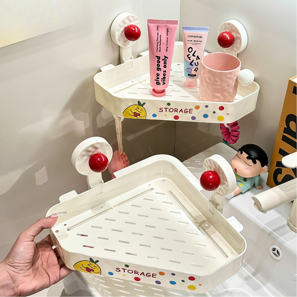 Kệ Đựng Đồ Nhà Tắm Hút Chân Không Popup Dễ Thương DINO, Giá Treo Đồ, Kệ Góc Decor Phòng Tắm