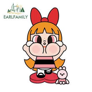 EARLFAMILY Powerpuff Girls x Crybaby Xe Dán Chống Thấm Nước Chống Trầy Xước Vinyl Decal Thích Hợp Cho Xe Máy Kính Chắn Gió Hành Lý Ốp Lưng Thân Cây