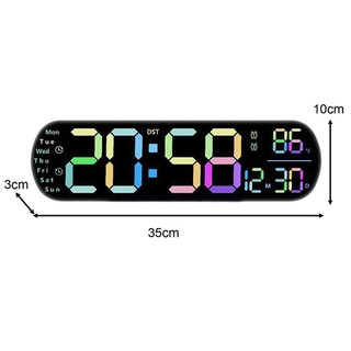 Đồng hồ báo thức kỹ thuật số LOVIVER LED, ngày báo thức, treo tường, độ sáng điều chỉnh, dùng cho phòng ngủ, văn phòng, phòng tập