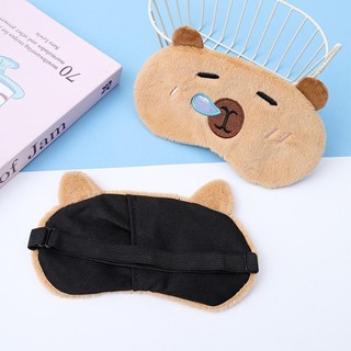 WOAY Ngủ Mắt, Mắt Hoạt Hình Thư Giãn, Dễ Thương Capybara Mềm Bịt Mắt Bé Gái Nữ Du Lịch Tại Nhà