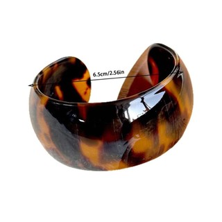 Vòng tay acrylic họa tiết da báo, phong cách châu Âu và Mỹ