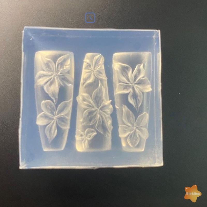 [KvJJL-t] Khuôn Làm Móng Tay Nghệ Thuật 3D Khắc Cong Hoa Lily Trong Suốt Móng Tay Nghệ Thuật Trang Trí DIY Mẫu Silicon Mới