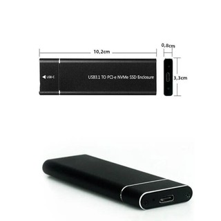 Khuyến mãi Hộp đựng ổ cứng ngoài M2 NVME SSD USB 3.1 Type C 10Gbps-Tương thích Mac và Windows PC tiện lợi chất lượng cao