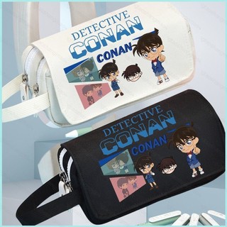 YT4 Thám Tử Lừng Danh Conan Hoạt Hình Anime Hai Lớp Dây Kéo Bút Chì Học Sinh Lưu Trữ Dung Tích Lớn Túi Văn Phòng Phẩm