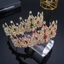 WEETW Baroque Nữ Hoàng Tiaras, Trang Sức Tóc Cao Cấp Baroque Pha Lê Vương Miện, Thời Trang Sáng Bóng Trang Trí Thanh Lịch Vintage Kim Cương Giả Diadem Tiệc Sinh Nhật