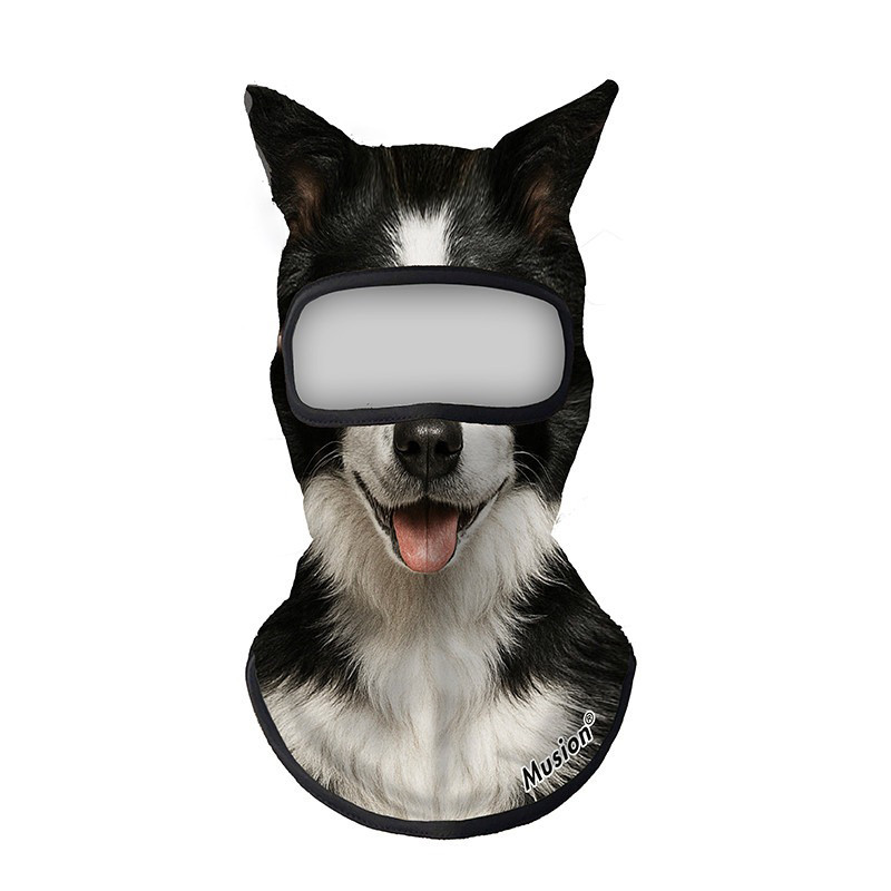Musion 3D Dog Balaclava – Mặt nạ có tai, làm từ vải lụa lạnh, che kín toàn mặt. Có thể dùng như bandana hoặc mũ trùm đầu, thích hợp khi đi xe máy, đạp xe, trượt băng hoặc săn bắn.