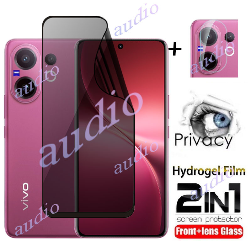 Vivo V60 5G 2in1 Ống Kính Trước Chống Gián Điệp Hydrogel Cho Vivo V60 Pro VivoV60 Pro 5G Mềm Bảo Vệ Màn Hình Riêng Tư Cho VIVO V60 Pro Vivo V60Pro 5G Ống Kính Máy Ảnh Kính Trước Chống Gián Điệp