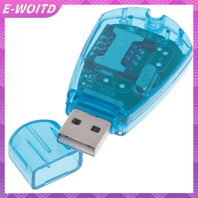 Lecteur De Carte SIM USB Bleu Pour Sauvegarder SMS Sur Téléphones GSM/CDMA