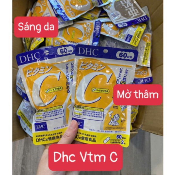 [COMBO 2 GÓI] DHC VITAMIN C HARD CAPSULE (60 ngày - 120 viên) - viên bổ sung Vitamin C chuẩn nội địa