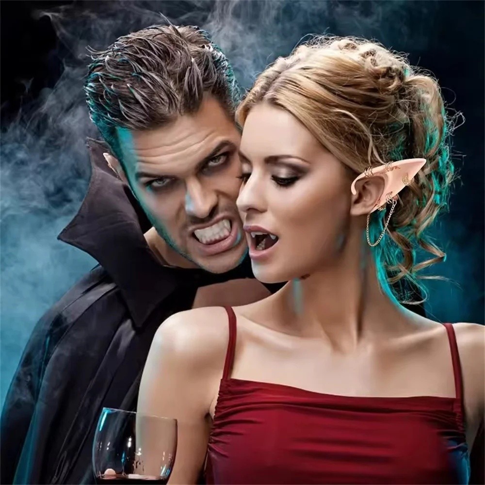 Trang Trí Tiệc Halloween: Cặp Thiên Thần Elven Elf Tai Bí Ẩn Mũi Nhọn