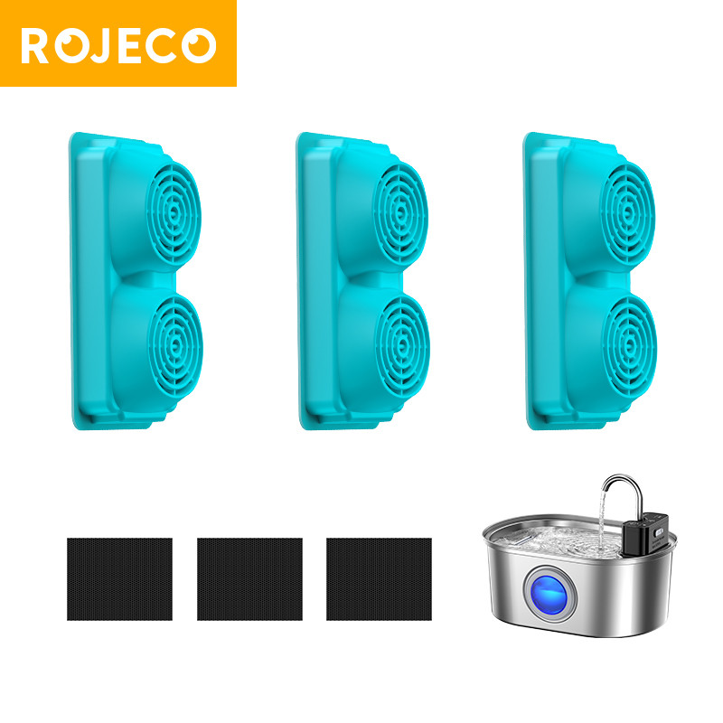 [Hàng mới về mùa hè] Đài phun nước uống nước cho mèo Rojeco có thể thay thế Máy phân phối thông minh cho thú cưng bằng thép không gỉ 3.2L cho bộ lọc máy lọc nước cho chó cưng