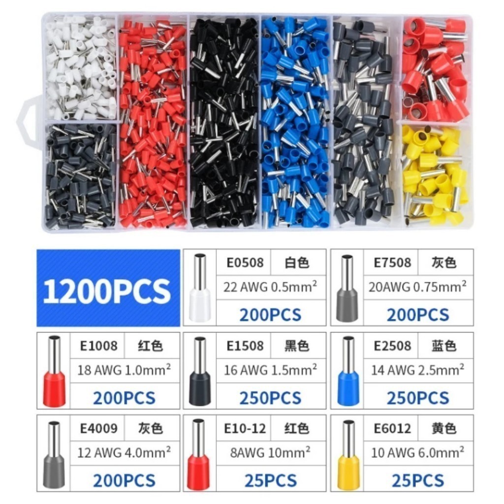 【48H】【COD】Kìm bấm cos vuông HSC8 6-4A tự điều chỉnh  cos ống tròn cos pin cho mọi thợ điện Hộp 1200 Đầu Cos Đủ Loại