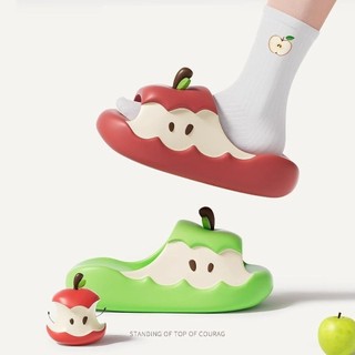 Dép EVA đế mềm, chống trơn trượt cho nữ mùa hè, thiết kế Apple, phù hợp tắm và ngoài trời, nam nữ đều dùng
