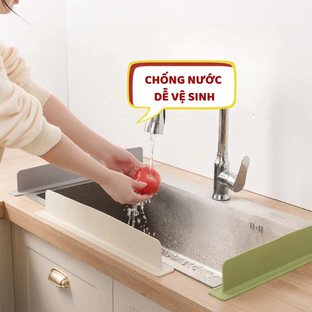 Tấm Chắn Nước Bồn Rửa Bát Silicon Hút Chân Không Chắn Nước Bồn Rửa Chén Ngăn Bắn Dầu Mỡ DT023