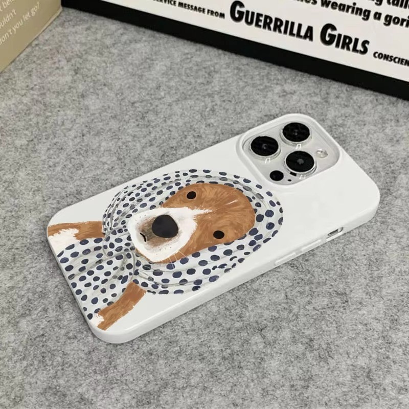 Ốp Điện Thoại In Hình Chó Dễ Thương Cho iPhone 16 15 14 13 12 11 Pro Max 16e X XS Max XR 7 8 14 15 Plus SE2020 Vỏ Mềm TPU Chống Sốc