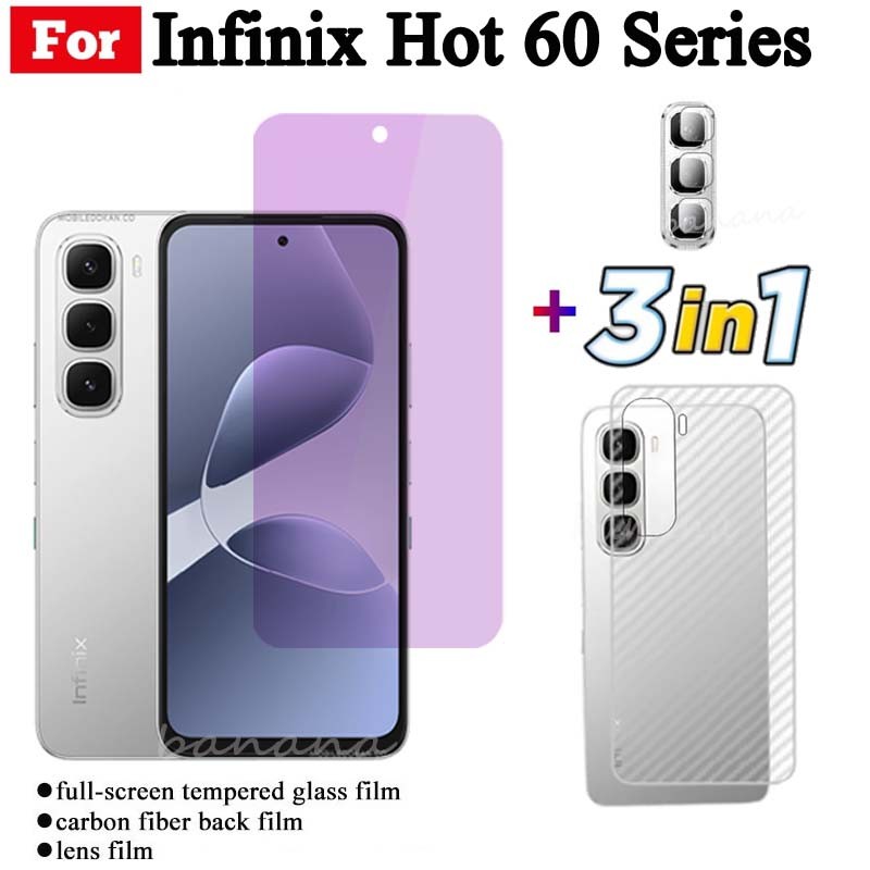 Kính cường lực Infinix Hot 60i Infinix Hot 60 Pro Hot60 Hot 50i 50 Pro Smart 10 X6725 Kính cường lực chống gián điệp Bảo vệ màn hình + Phim ống kính máy ảnh + Phim mặt sau