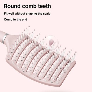 Bàn chải tóc EBINLANDS, Bàn chải đệm cong có lỗ thông hơi cong lớn, Lược uốn cong khử rối khô và ướt nhanh hơn hợp thời trang dành cho nữ