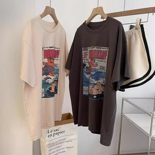 Mỹ Retro Tay Ngắn Mùa Hè 2024 Phong Cách Mới ins Hợp Thời Trang Lười bf Phong Cách Influencer Hồng Kông Phong Cách Sang Trọng Siêu Nóng Áo Thun Top 7.8