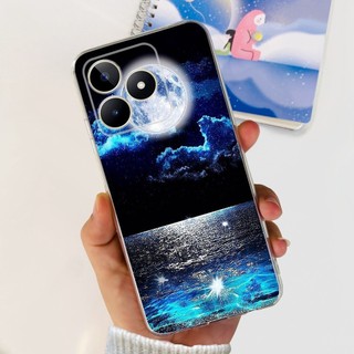 Dành Cho Realme Note 50 2024 Vỏ Họa Tiết Phong Cách Kim Loại Rồng Thời Trang Realme Note50 4G RMX3834 Vỏ Điện Thoại TPU Silicon Mềm
