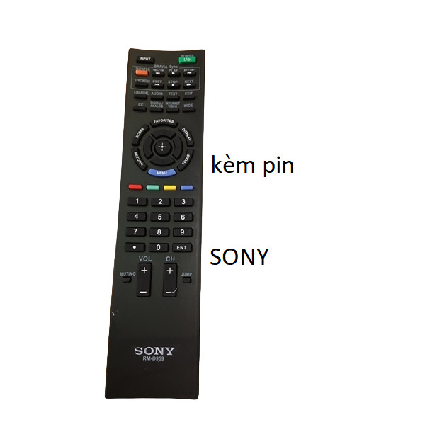 tay điều khiển remote từ xa tivi Sony đa năng RM-D959-kèm pin-tay đầu bấm tivi sony đa năng RM-D959
