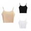 DARON Ice Silk Traceless Sling, Thin Tank Top Strap Skinny Vest Top Top Top Top, Chic Slim Fit Solid Color dành cho nữ Áo hai dây không tay nữ