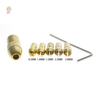 Twe 7 / 12 Cái / bộ Đồng Collet Micro Khoan Tự Kín Mũi Khoan Dụng Cụ Chuck Adapter Phát Hành Nhanh Keyless Bit Adapt 2-5mm VN