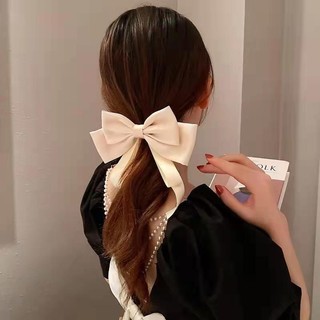 Kẹp tóc nơ trắng mũ khí chất cổ tích