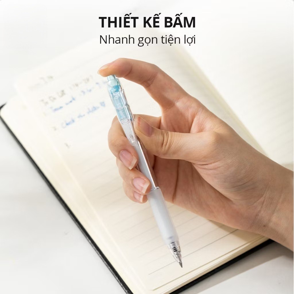 Bút Gel, Bút Bi Nước Mực Xanh EG057 Mực Gel Trơn Tru Nhanh Khô Cho Học Sinh Sinh Viên