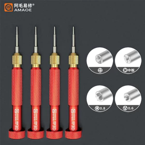 Bộ tuốc nơ vít nhôm 3D AMAOE Phillips1.5 Cross2.5 Y0.6 / 5 điểm 0.8 1.2 Công cụ sửa chữa Mainboard điện thoại
