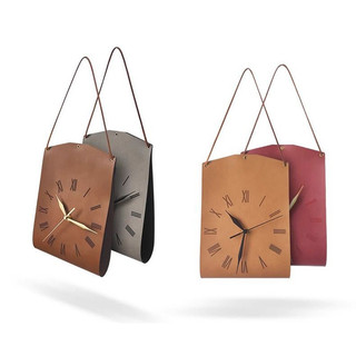 AIMI RETRO PU DA ĐỒNG HỒ TREO TƯỜNG NHỰA NHÀ PHÒNG KHÁCH NỀN TRANG TRÍ TƯỜNG CAFE QUẦY HÀNH LANG ĐỒNG HỒ HIỂN THỊ