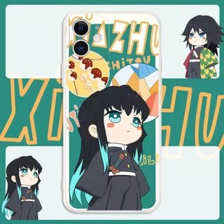 Ốp lưng cho Iphone 11 12 13 14 15 Pro Max XR X XS Max 6 6S 7 8 Plus Vỏ Demon Slayer Tokitou Muichirou Zenitsu In hình dễ thương Vỏ bảo vệ Camera silicon mềm mờ chống sốc