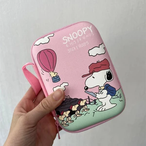Túi đựng đồ du lịch Snoopy dễ thương Túi đựng đồ kỹ thuật số / mỹ phẩm Tai nghe Túi Keycahin