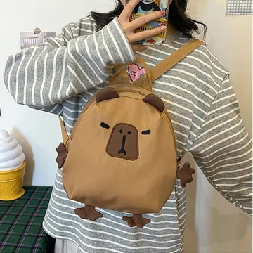 Ba lô Capybara Túi ba lô Capybara dễ thương Ba lô mẫu giáo 2025 Ba lô Capybara Ba lô Ba lô Túi đi học Túi mẫu giáo Ba lô Kapibara dễ thương Túi đi học Capybara hoạt hình Nữ xấu xí Dễ thương Dung tích 