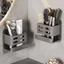Giá đỡ bàn chải đánh răng YYLINGX, Giá đựng bàn chải đánh răng đa chức năng màu xám / trắng, Đồ dùng phòng tắm Chống thấm nước chịu tải lớn Hộp đựng khăn giấy phòng tắm Phòng tắm