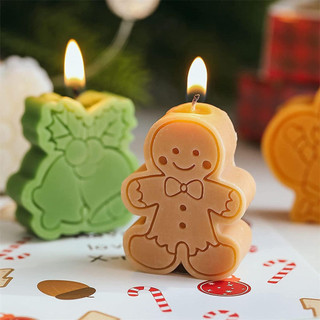 Halloween Giáng Sinh Nến Thơm Khuôn Silicon DIY Thơm Nến Thạch Cao Bí Ngô Ma Ông Già Noel Người Tuyết Món Tráng Miệng Bánh Quy Khuôn Nướng Bánh