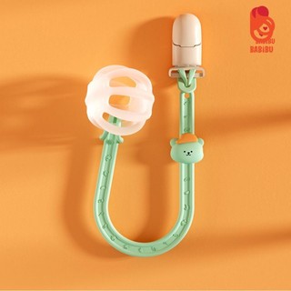 Dây đeo ti giả gặm nướu cho bé họa tiết gấu đáng yêu