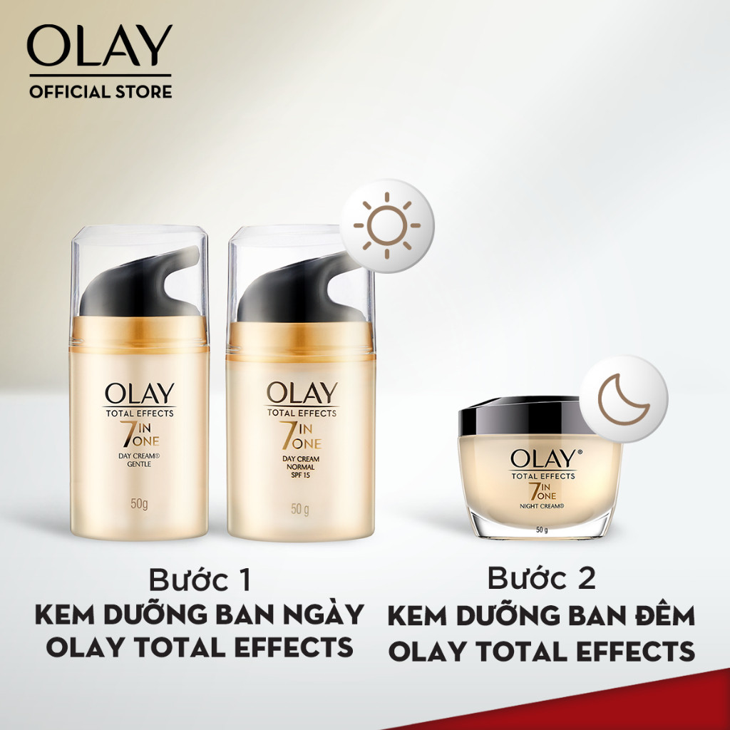 Kem Dưỡng Ẩm Olay Total Effects 7in1 Ngày & Đêm Phục Hồi & Làm Chậm 7 Dấu Hiệu Lão Hóa 50g