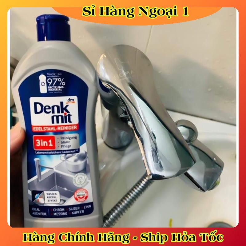 Dung dịch vệ sinh tẩy rửa inox, bồn rửa chén bát, tẩy dầu mỡ trên bếp DENKMIT 3 IN 1 - Dung tích 300ml