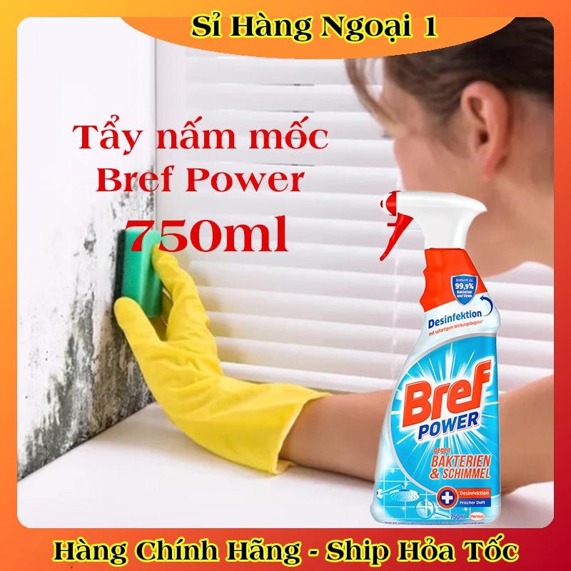 Chai Xịt Tẩy Nấm Mốc Diệt 99,9% Vi Khuẩn Bref Power 750ml - Hàng Nội địa Đức