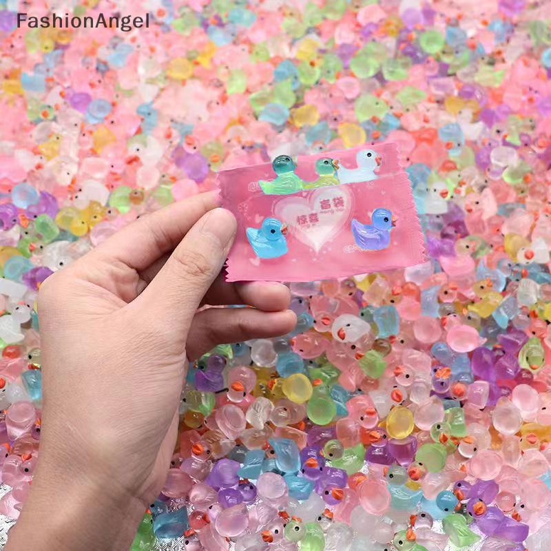 FashionAngel 5 Chiếc Dễ Thương Dạ Quang Nhựa Vịt Nhỏ Đồ Chơi Bất Ngờ Búp Bê Nhân Vật Trang Trí Nhà Giả Kẹo Mù Túi Dành Cho Trẻ Em Quà Tặng TH